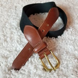 Coach Leather + Black Canvas Belt 34
